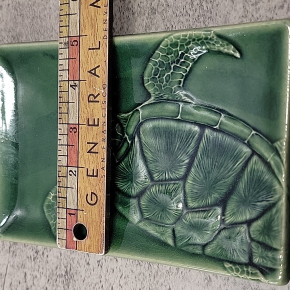 Glazed Pottery Honu Turtle by Bob Hoenig Maui wall decor sea turtle - Picture 6 of 6